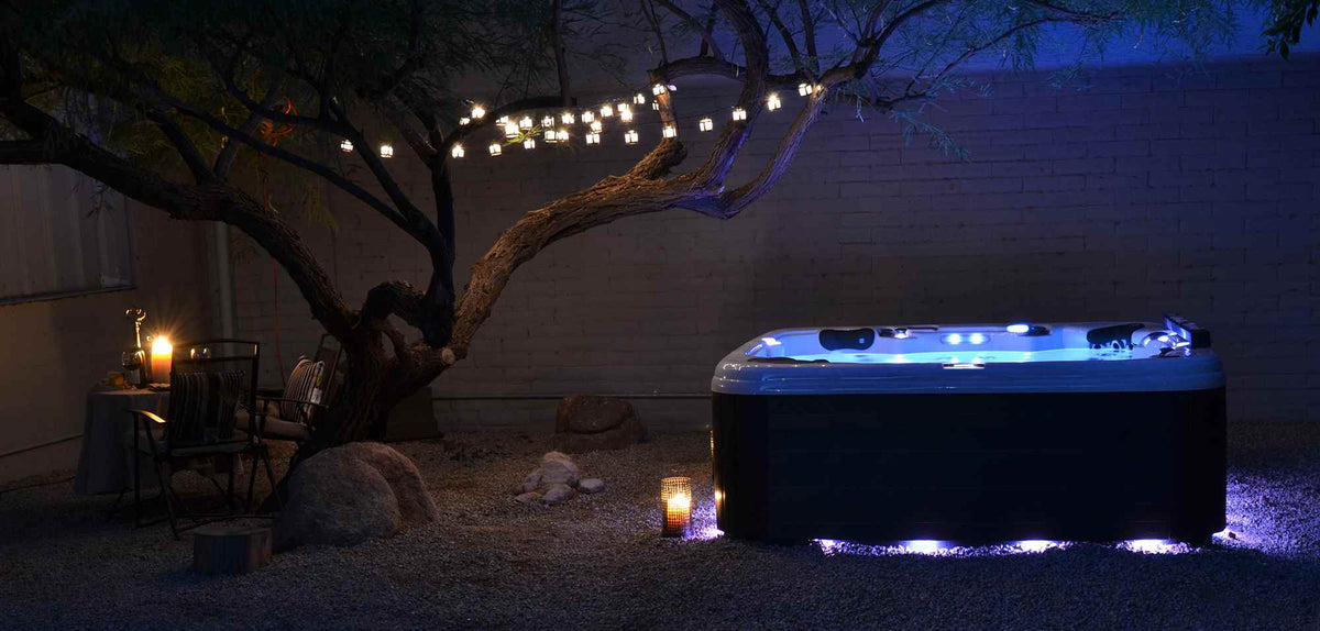 Hot tub at night