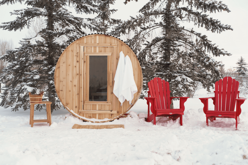 Barrel cedar sauna