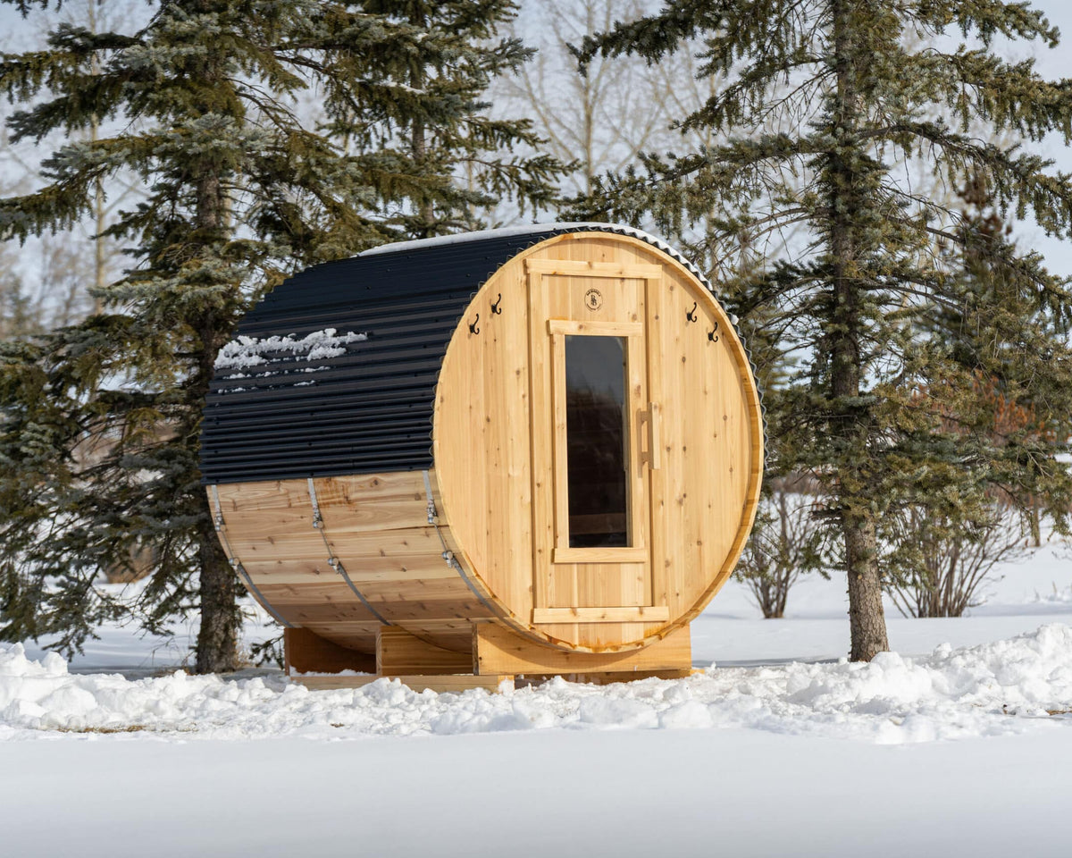 4 Person Cedar Barrel Sauna – 6 Feet Long