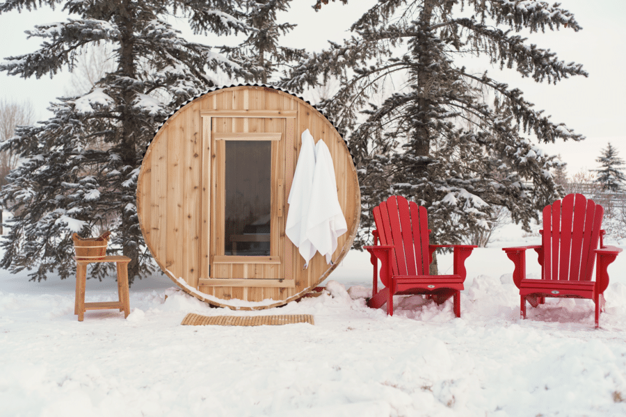 Barrel cedar sauna